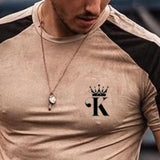 Men's Casual Colorblock King K T-shirt 15695550TO