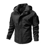 Men's Casual Stand Collar Zip Hooded Slim Fit Outdoor Jacket 55279364M