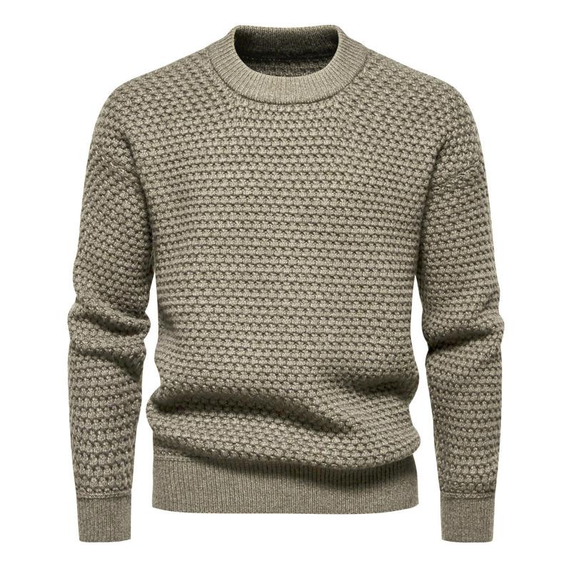 Men's Simple Round Neck Pullover Bottoming Sweater 79891558F