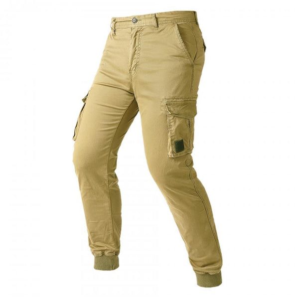 Men's Solid Color Multi-pocket Cargo Pants 70901926Z