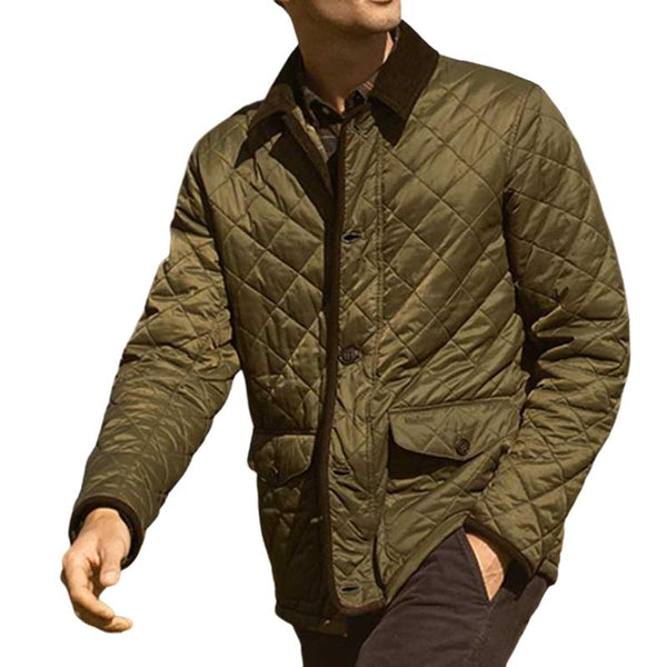 Men's Vintage Classic Quilted Corduroy Lapel Jacket 48533250K