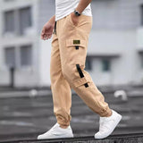 Men's Fashion Solid Color Multi-Pocket Cargo Pants 48573790Z