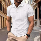 Men's Jacquard Texture Short-Sleeved Polo Shirt 65098598Y