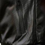 Men's Casual Slim Fit Stitching PU Leather Hoodie Fit Sweatpants Set  10873338K