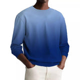 Men's Gradient Round Neck Long Sleeve Loose Casual Sweatshirt 06513271Z