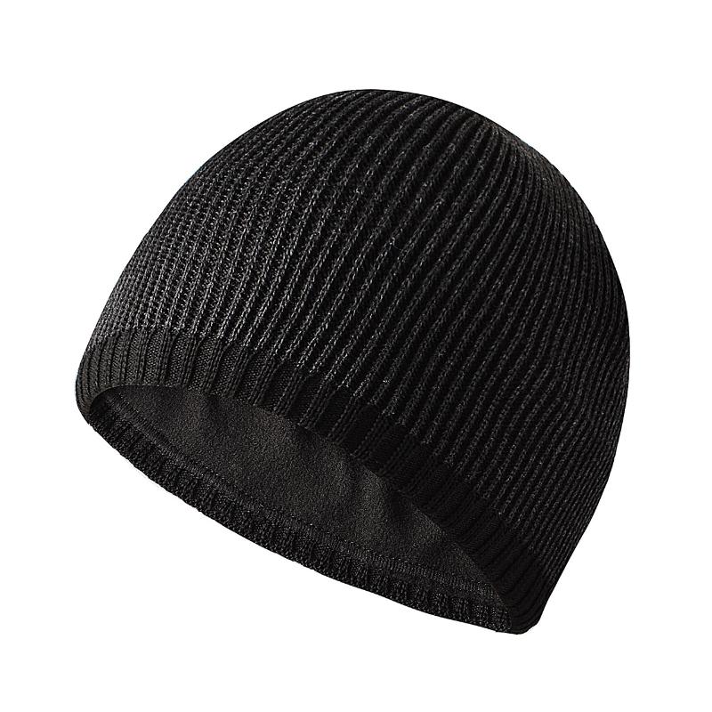 Men's Casual Warm Two-tone Straight Brim Pullover Hat 62213680F