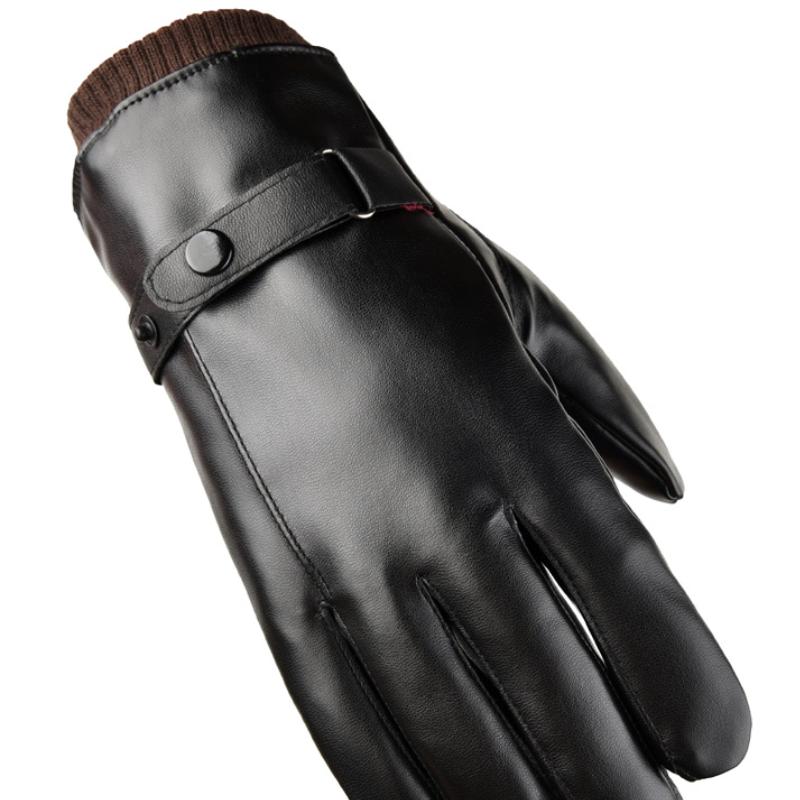 Men's Winter Warm Thickened Leather Gloves 65960061K