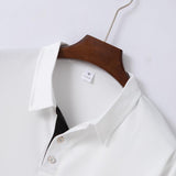 Men's Casual Colorblock Long Sleeve Polo Shirt 46986064Y