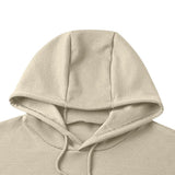 Men's Casual Waffle Solid-Color Hooded Sweatshirt 76616607Y