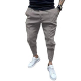 Men's Casual Solid Color Drawstring Pants 16640430Y