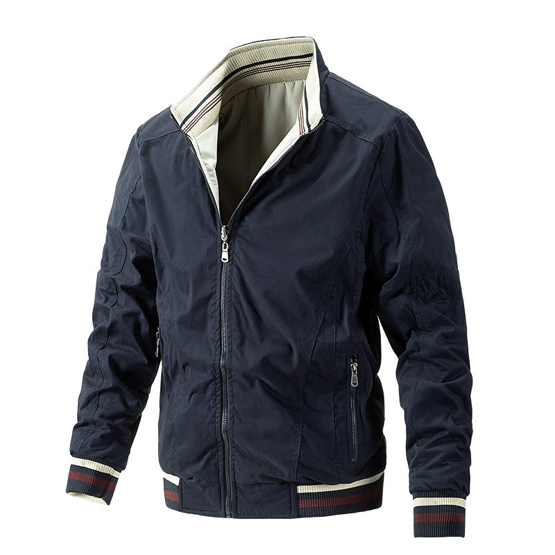 Men's Casual Reversible Stand Collar Jacket 36850059F