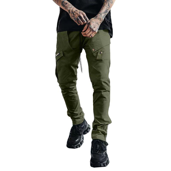 Men's Casual Multi-pocket Zipper Decor Cargo Pants 41490042Z