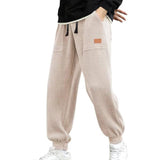 Men's Corduroy Casual Drawstring Cargo Pants 54928963Y