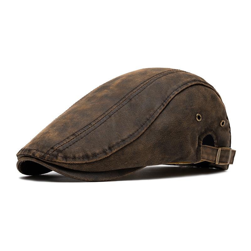 Men's Vintage Distressed Beret 38200659U