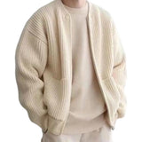 Men's Solid Color Loose Knitted Cardigan 03148234U