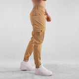 Men's Solid Color Multi-pocket Cotton Cargo Pants 79149946Z