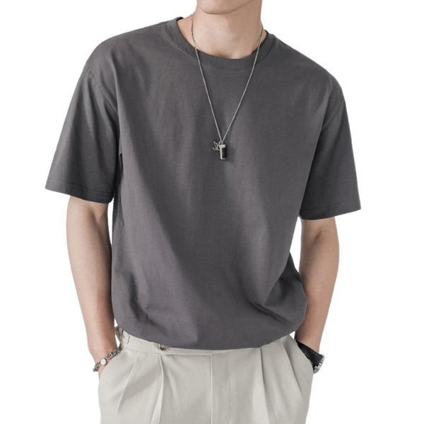 Men's Casual Solid Color Short-sleeved T-shirt 71971054TO