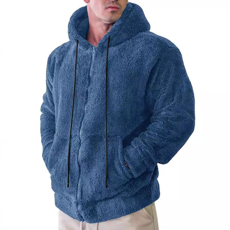 Men's Retro Casual Warm Hoodie　58167191F