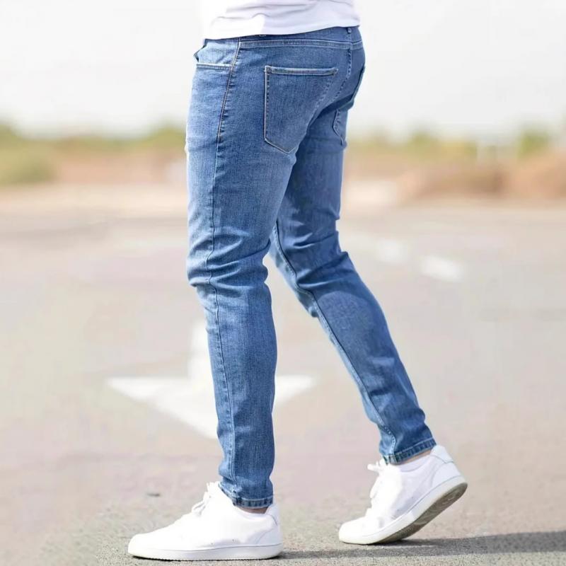 Men's Fashion Distressed Holes Casual Jeans 43156299Z