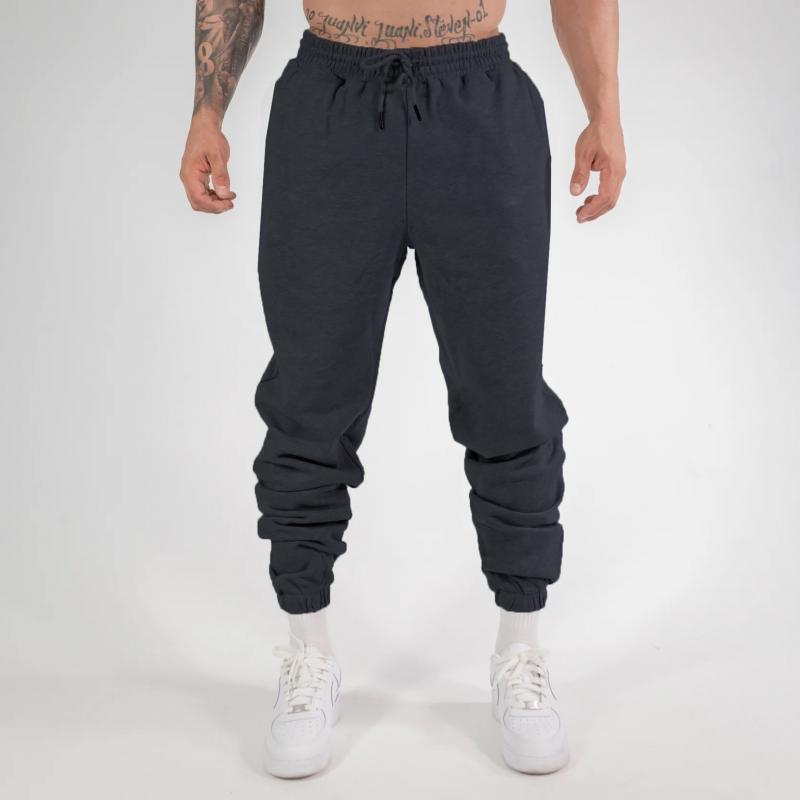 Men's Solid Color Elastic Waist Casual Sports Pants 30839689Z