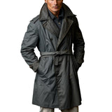 Men's Retro Mid-Length Lapel Trench Coat 45364613F