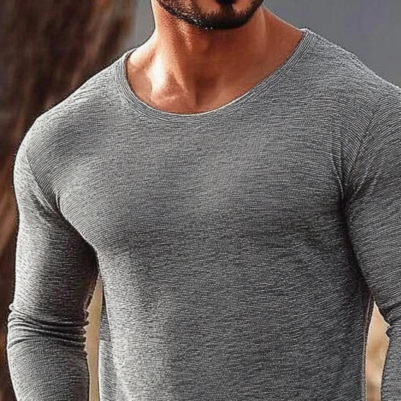 Men's Fashion Round Neck Long Sleeve Casual T-shirt 65562317Z