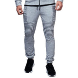 Men's Retro Casual Pleated Drawstring Sports Pants 75989614TO