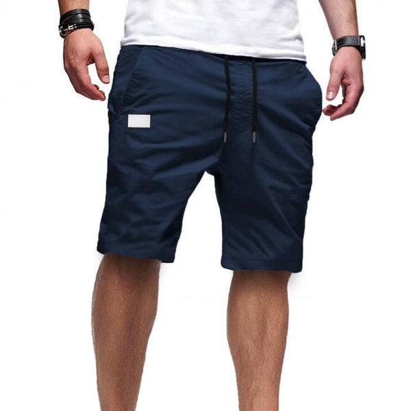 Men's Solid Color Sports Casual Drawstring Shorts 31832089Y