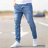 Men's Fashion Distressed Holes Casual Jeans 43156299Z