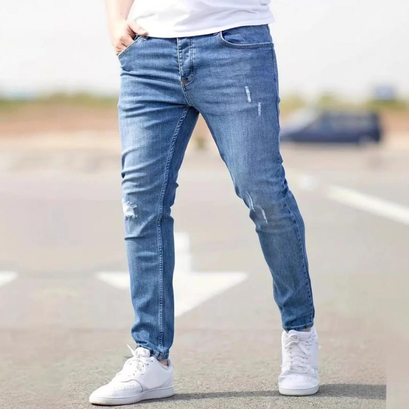 Men's Fashion Distressed Holes Casual Jeans 43156299Z