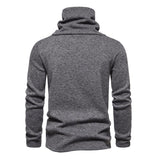 Men's Casual Pile Collar Knitted Sweatshirt 98555378F