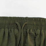 Men's Casual Solid Color Loose Cotton Linen Elastic Waist Harem Pants 79507009M