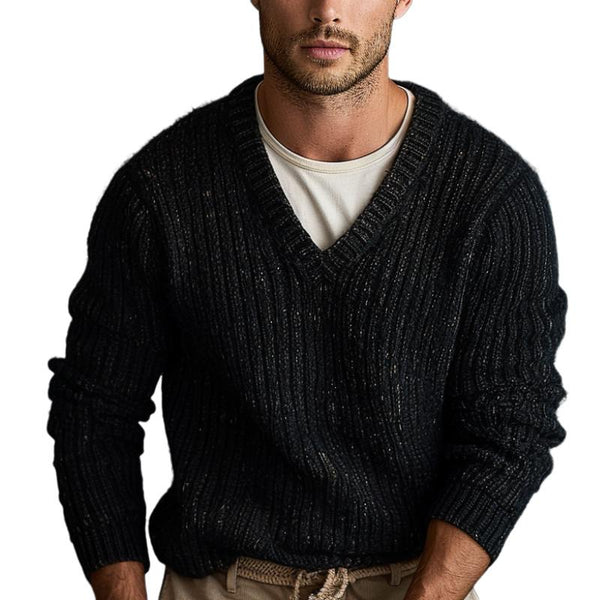 Men's Casual Warm V-Neck Pullover Knitted Sweater 08406440F