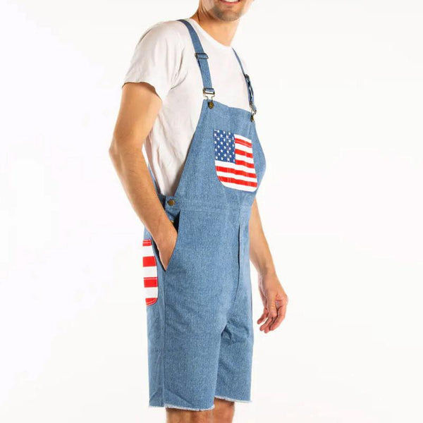 Men's Independence Day Printed Slim Fit Jumpsuit 40664015M