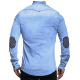 Men's Washed Denim Long Sleeve Shirt 05174445F