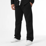 Men's Solid Waffle Jacket and Pants Set 54656528Y