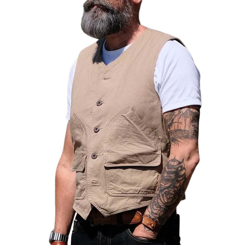 Men's Retro Classic Casual Workwear Vest 78207853K