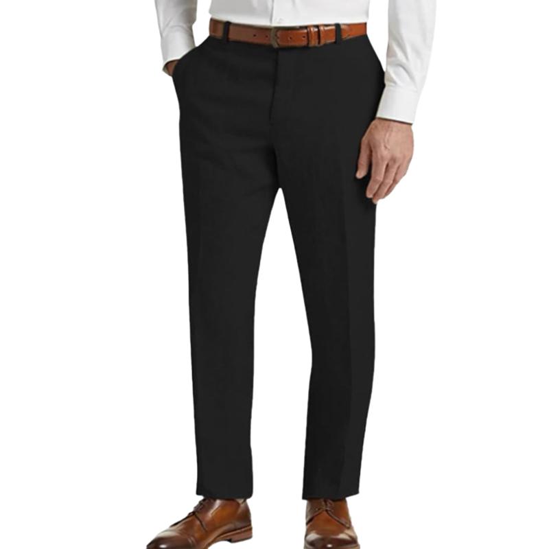 Men's Linen Classic Solid Pants 53683463X