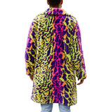 Men's Casual Lapel Mid-length Leopard Print Coat 59575118F