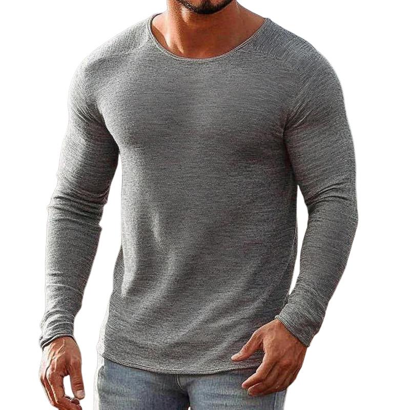 Men's Fashion Round Neck Long Sleeve Casual T-shirt 08058117Z