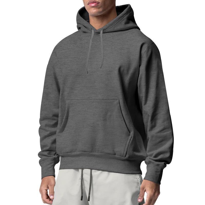 Men's Solid Loose Casual Sports Fitness Hoodie 04506112Z