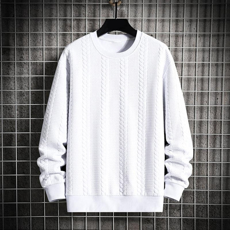 Men's Trendy Round Neck Jacquard Sweatshirt 73021793TO