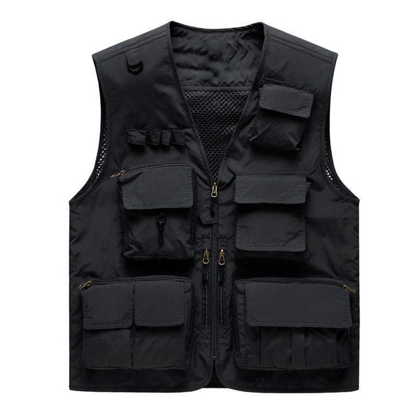 Mens Thin Zip Vest 16021761W Black / S Vests