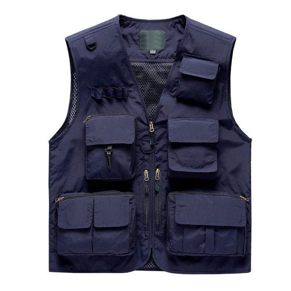 Mens Thin Zip Vest 16021761W Navy / S Vests