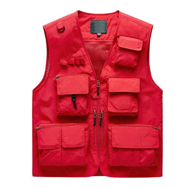 Mens Thin Zip Vest 16021761W Red / S Vests