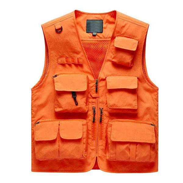 Mens Thin Zip Vest 16021761W Orange / S Vests