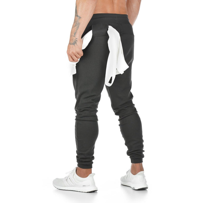 Men's Casual Running Sports Pants Fitness Closure Trousers 06126202M