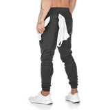 Men's Casual Running Sports Pants Fitness Closure Trousers 06126202M