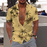 Men's Coconut Tree Print Hawaiian Shirt 87442451X