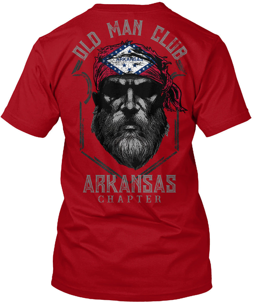 Old Man Club: Arkansas T-Shirt / Red S Shirts & Tops